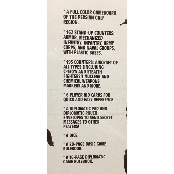 TSR Board Game A Line in the Sand 1991 Desert Shield Persian Gulf Sealed In Box - Picture 8 of 14